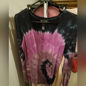 INC International Concepts Black and Pink Long Sleeve Tee